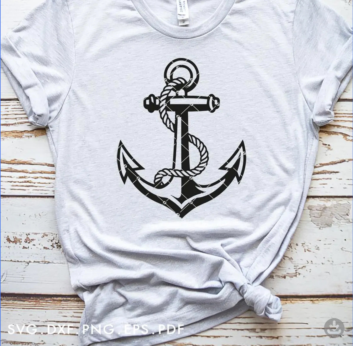Navy Anchor With Rope SVG Bundle | Nautical Anchor Cut File – Instant Download
