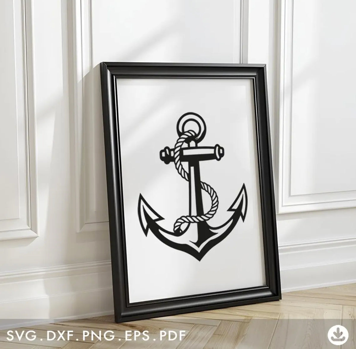 Navy Anchor With Rope SVG Bundle | Nautical Anchor Cut File – Instant Download