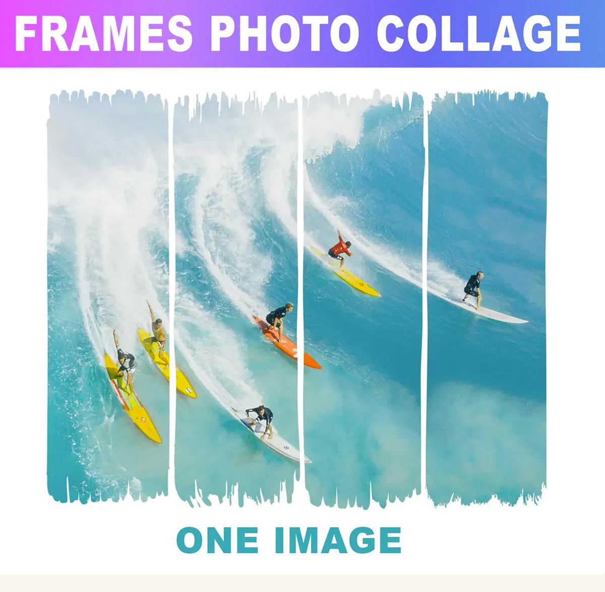 Brush Stroke Canva Frame Template | Editable Paint Frame – Instant Download