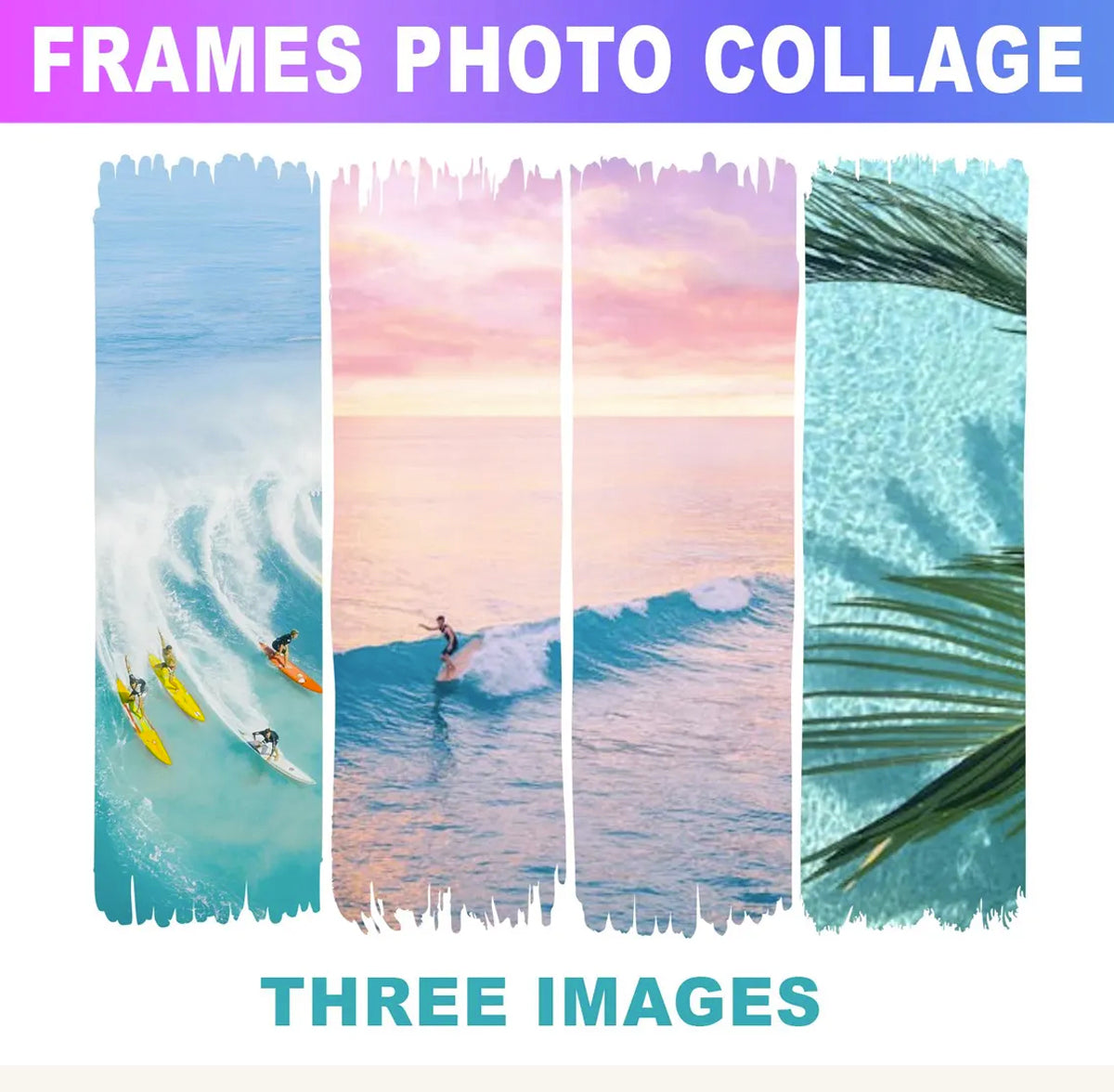Brush Stroke Canva Frame Template | Editable Paint Frame – Instant Download