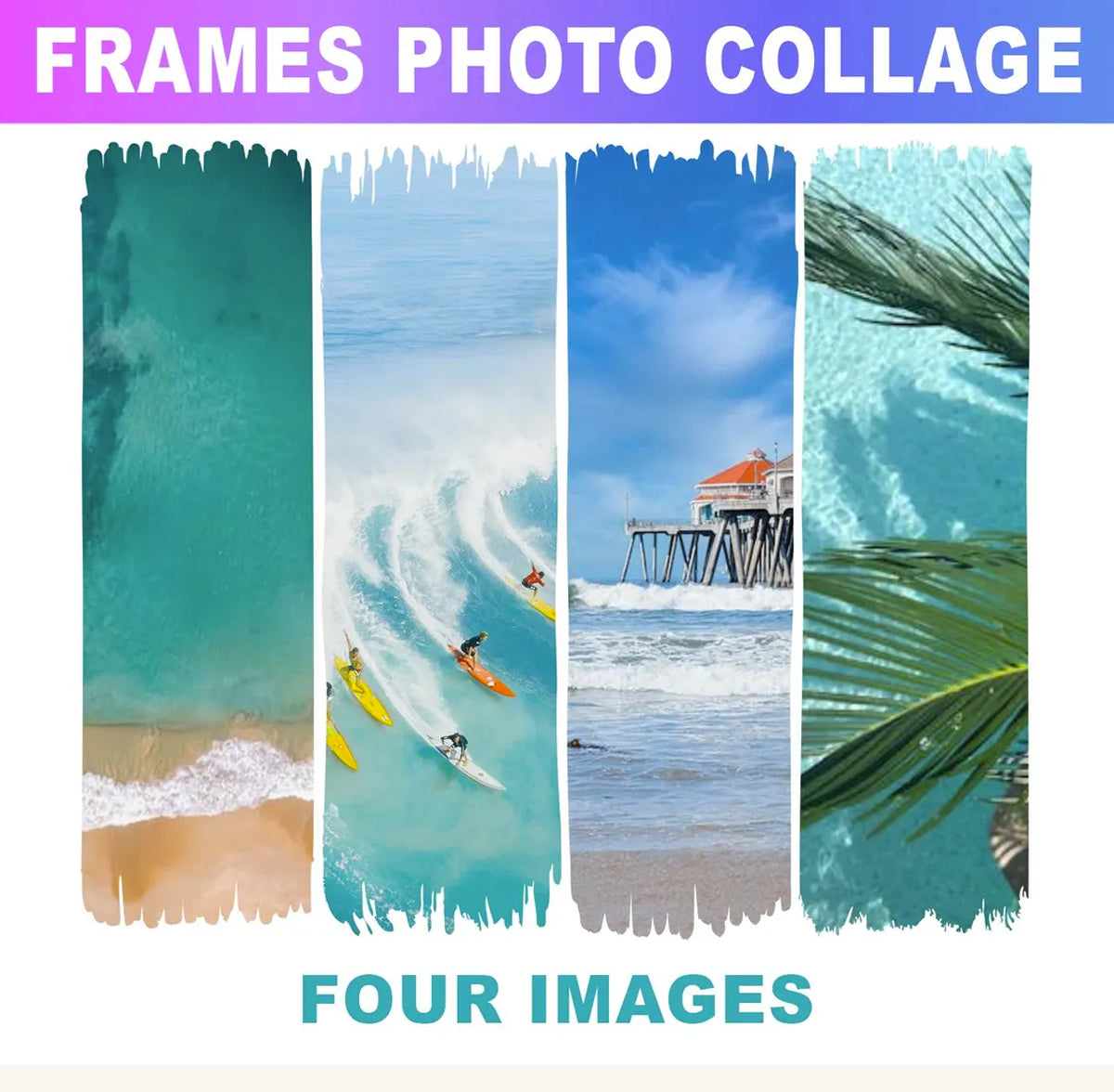 Brush Stroke Canva Frame Template | Editable Paint Frame – Instant Download