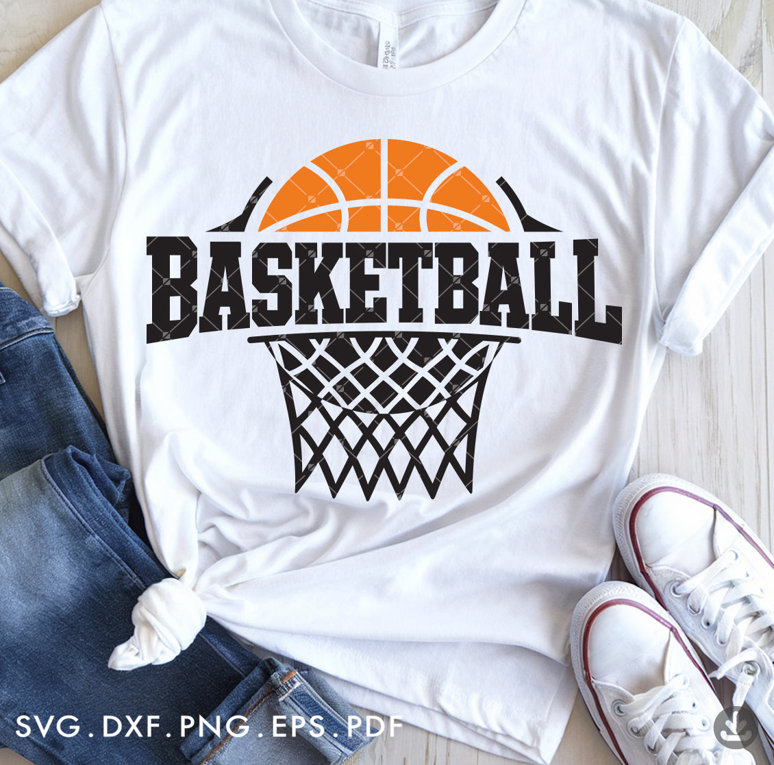 FREE Basketball Your Team Logo SVG | Sports Cut File – Instant Download