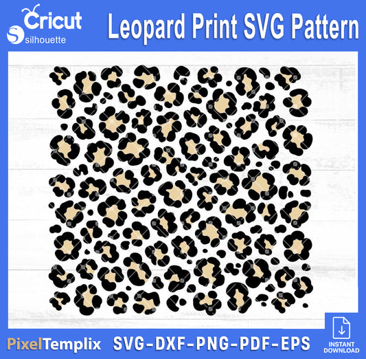 Leopard Print SVG Pattern | Animal Print Cut File for Cricut & Silhouette