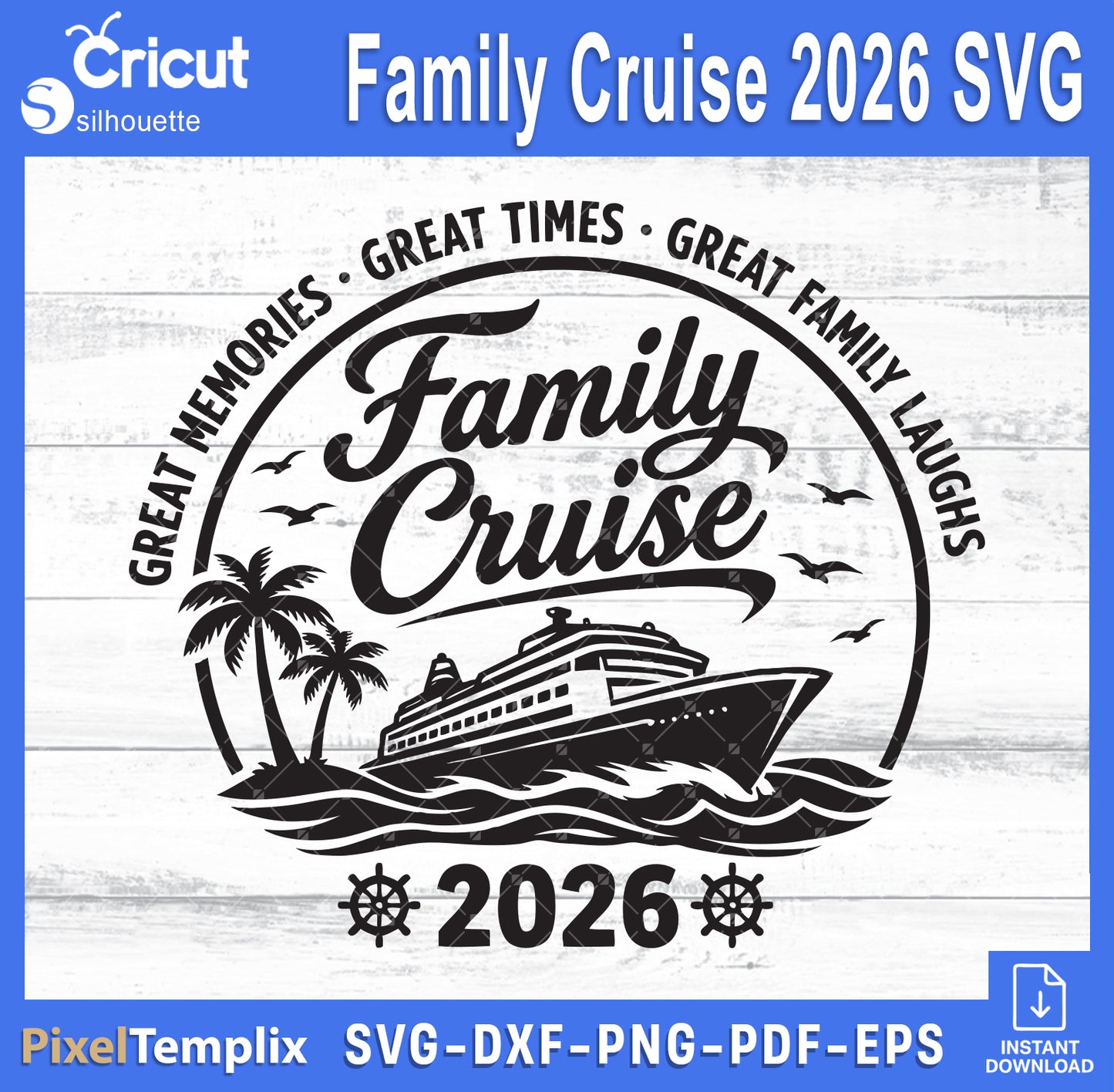 Family Cruise 2026 SVG | Matching Vacation Cut File – Instant Download